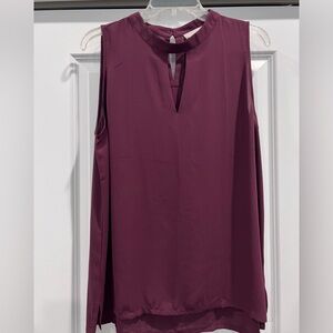 LOFT Keyhole Neck Sleeveless Blouse Size L